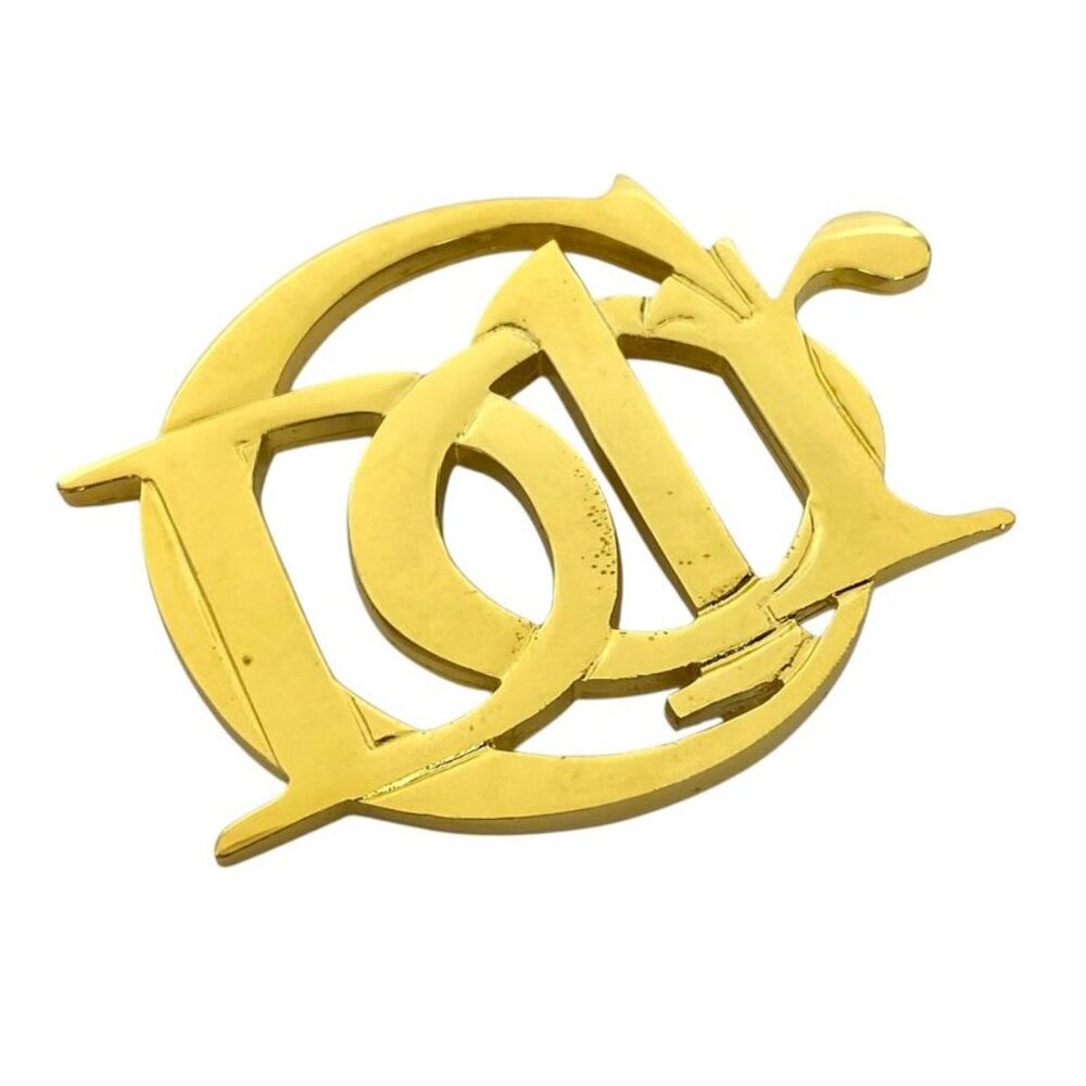 Christian Dior CD Logo Accessory Large Gold Parfums - Picture 1 of 9